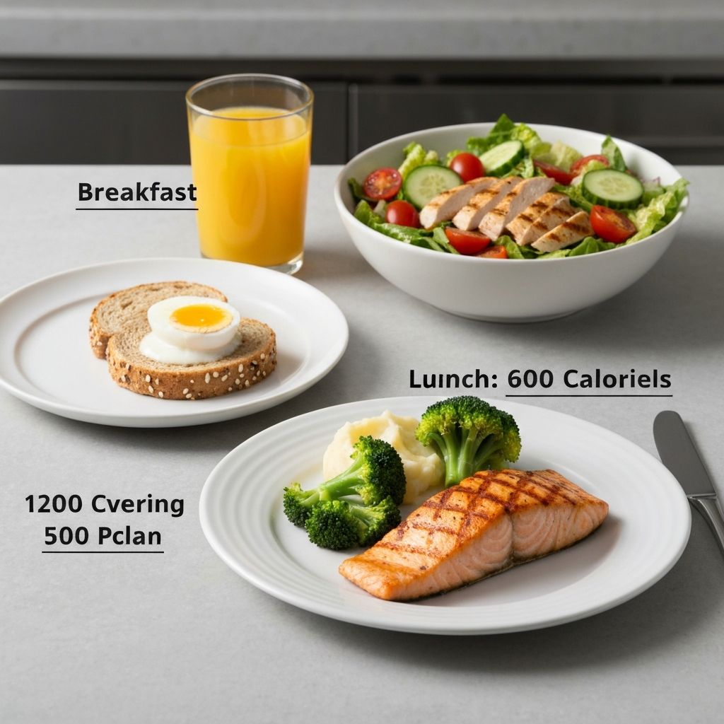 Beispiel-Tisch A mit ausgewogener Mahlzeitkomposition